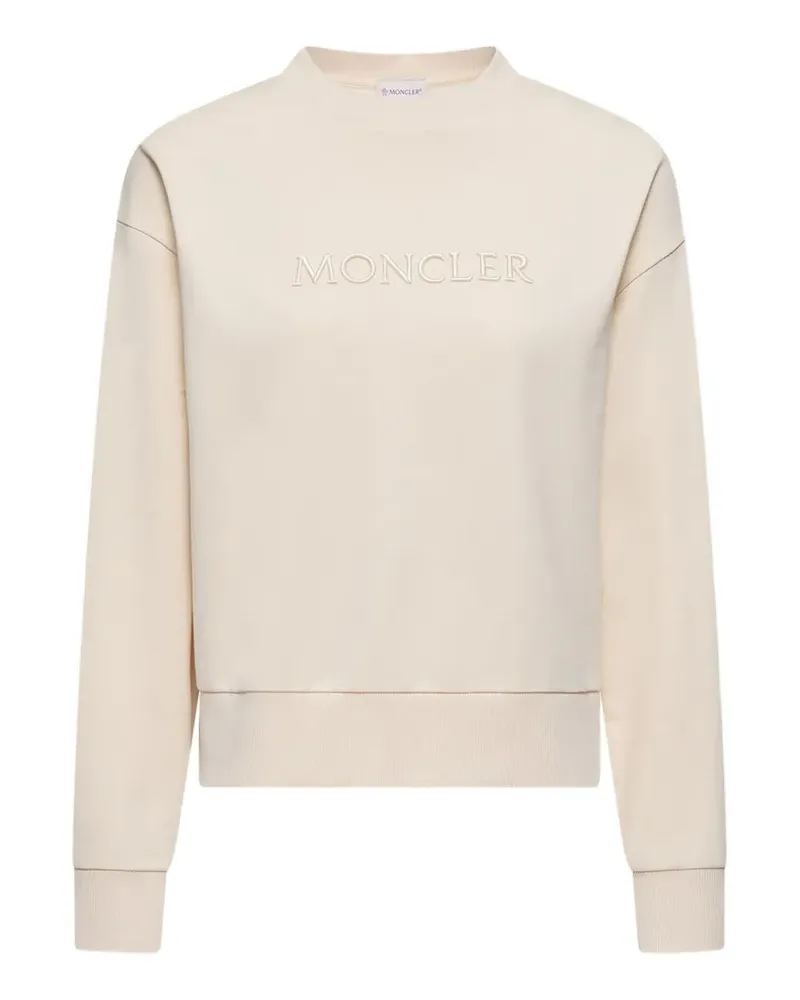 Moncler Sweatshirt mit Logo-Stickerei - Nude Nude