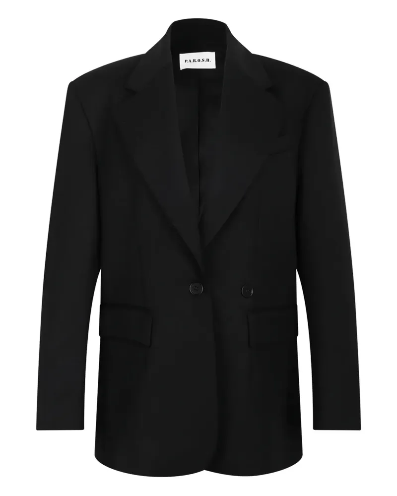 P.A.R.O.S.H. Blazer mit Taschen und einem Knopf - Schwarz Schwarz