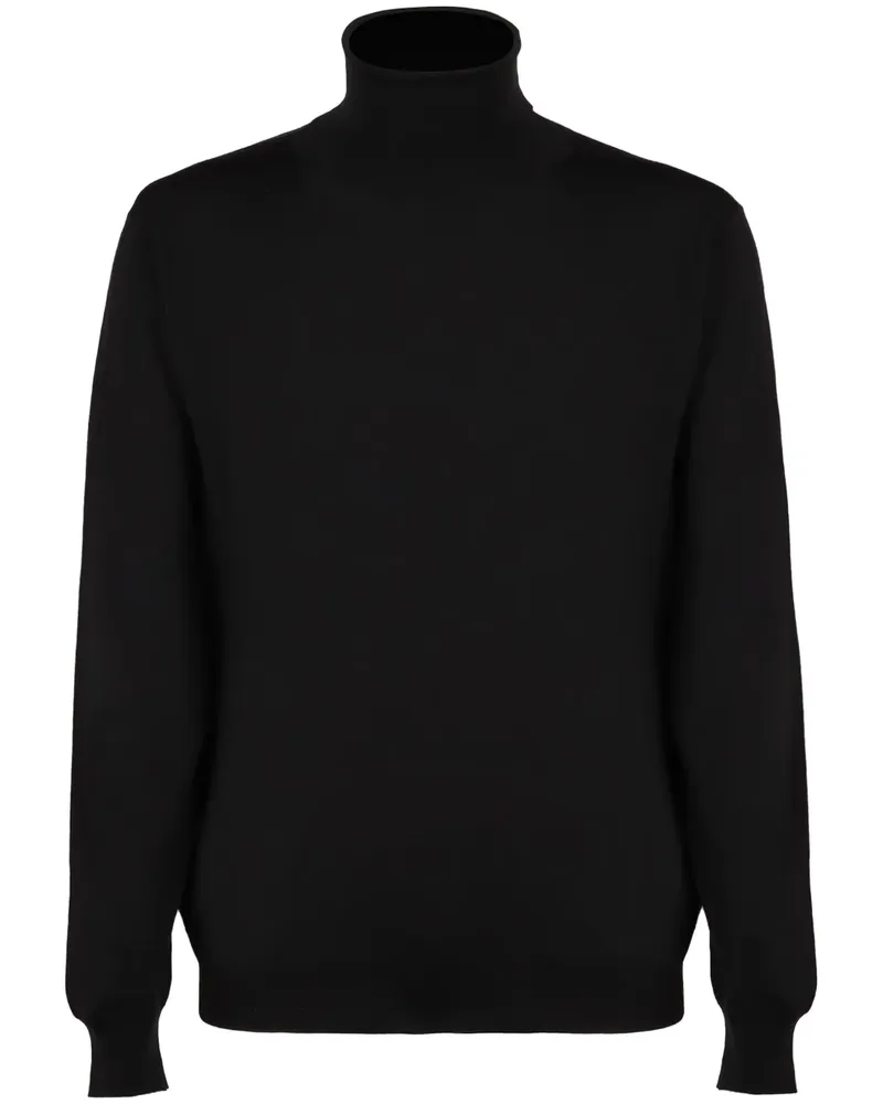 Kiton Klassischer Pullover - Schwarz Schwarz