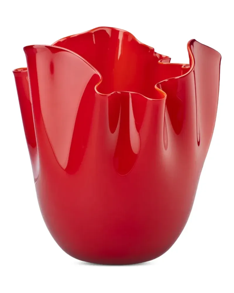 Venini Mittelgroße Fazzoletto Vase - Rot Rot