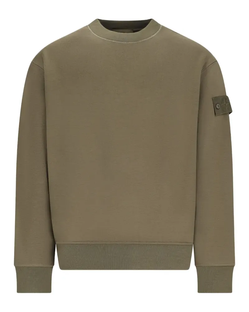 Stone Island 6100013 S.I: Ghost Sweatshirt aus Woll-Fleece - Grün Grün