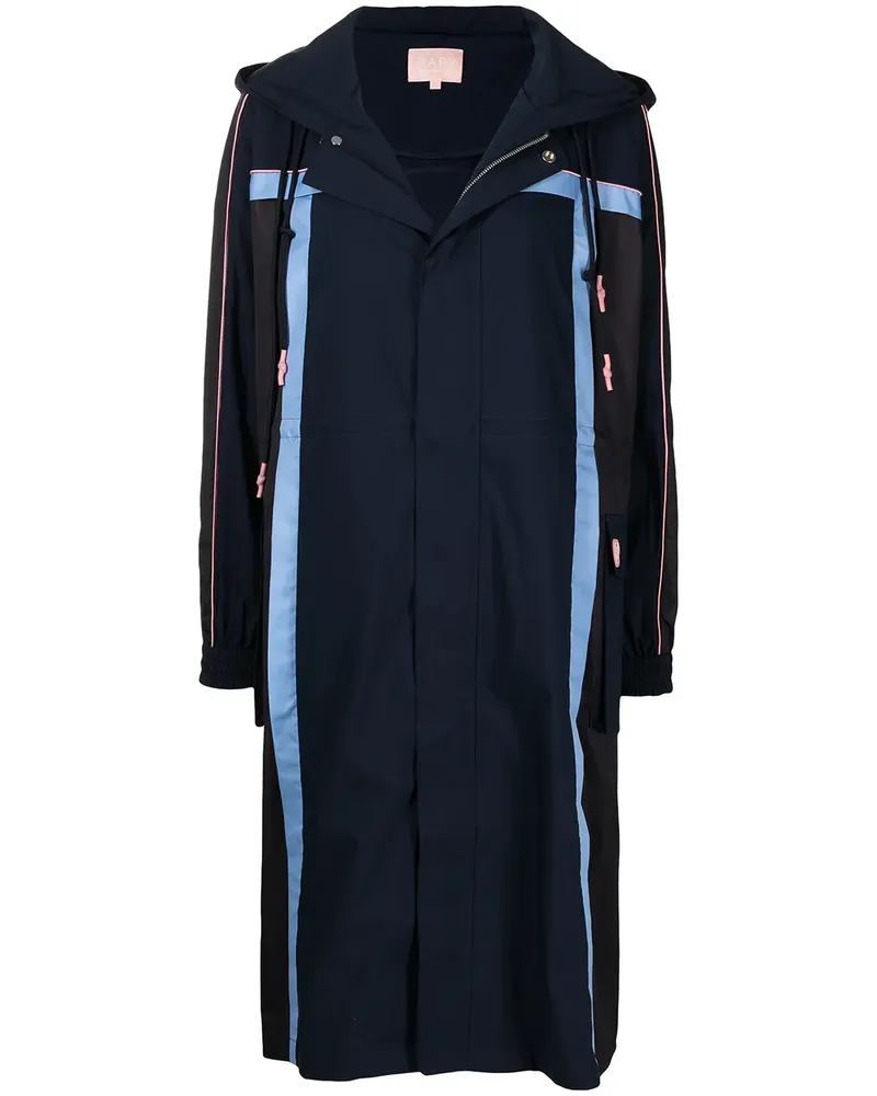BAPE Regenmantel mit Kontrasteinsätzen - Blau Blau