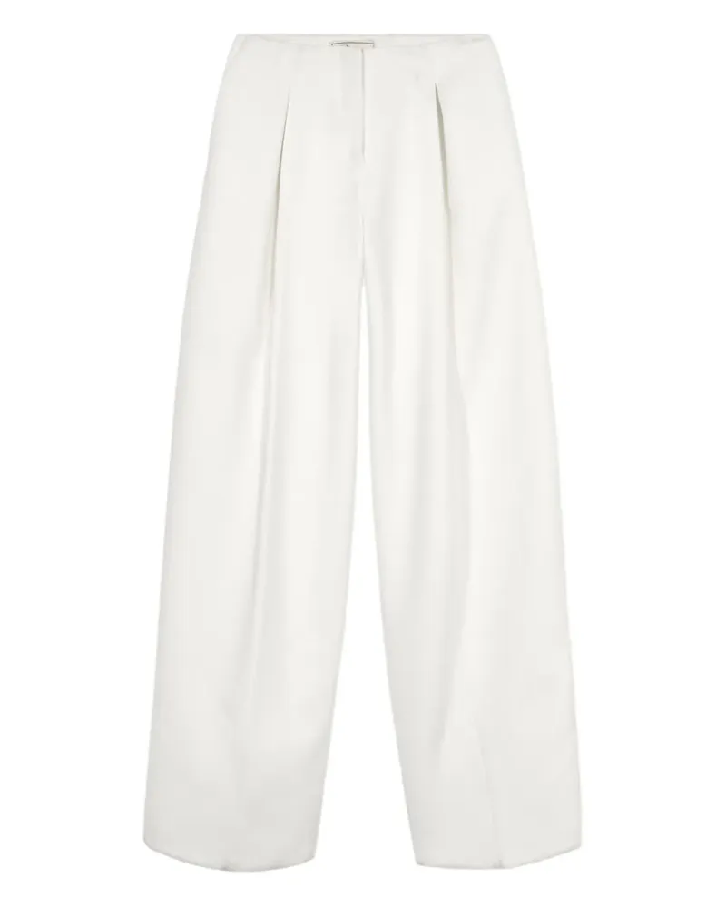Blumarine Wide-Leg-Hose mit Bundfalten - Weiß Weiß