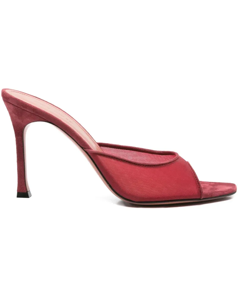 Amina Muaddi Alexa Mules mit Absatz 95mm - Rot Rot