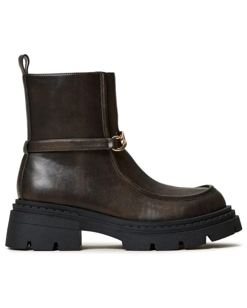 Twin-Set Oval T Stiefeletten 60mm - Braun Braun