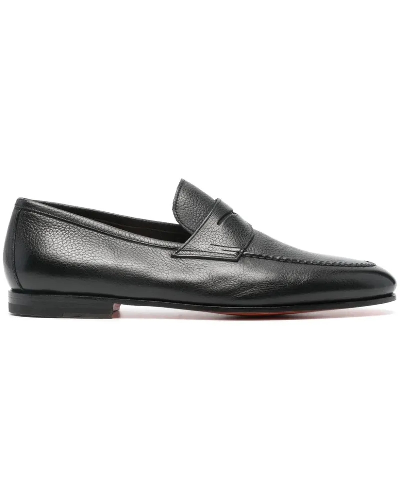Santoni Penny-Loafer aus Leder - Schwarz Schwarz