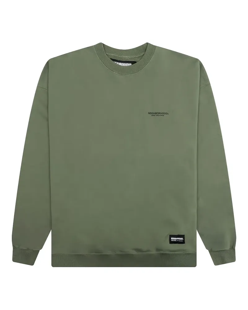 Neighborhood Sweatshirt mit rundem Logo - Grün Grün