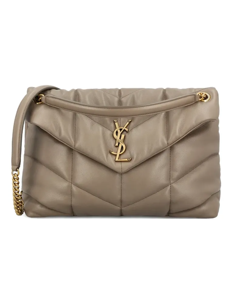 Saint Laurent Mittelgroße Stepptasche - Nude Nude