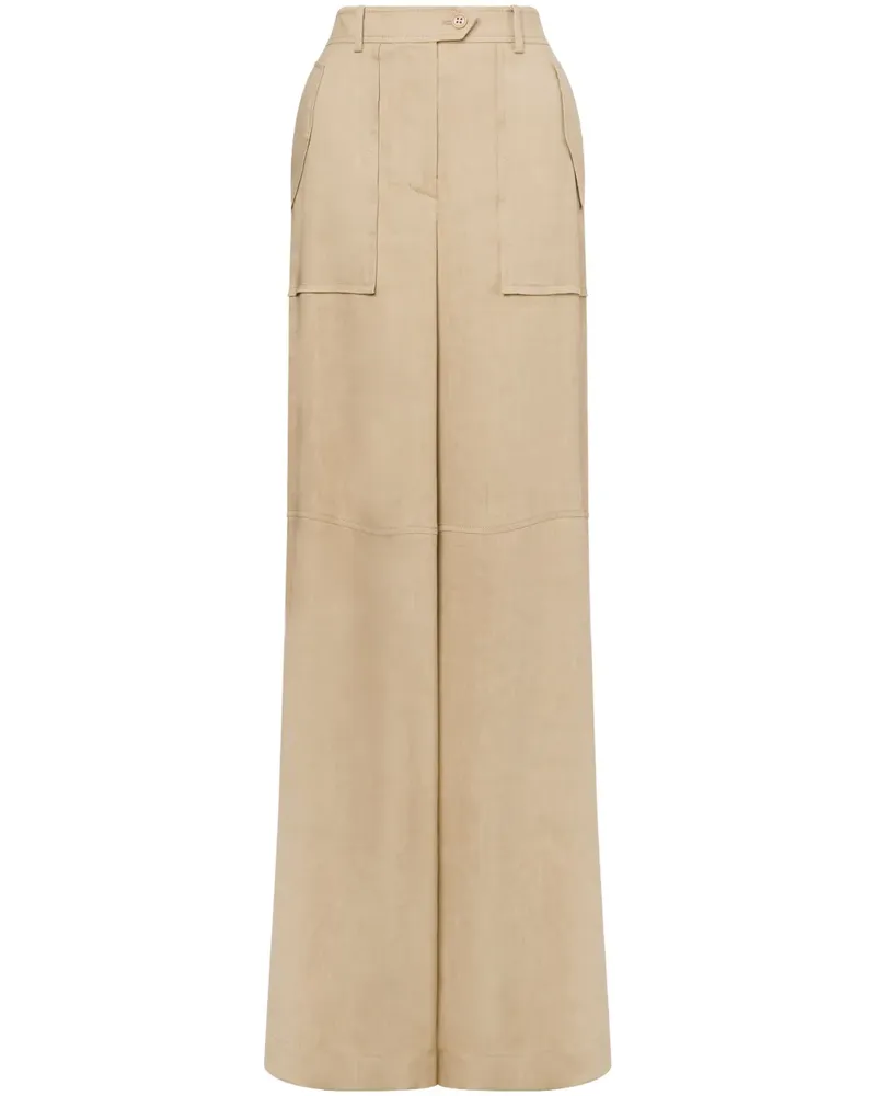 Alberta Ferretti Palazzohose mit Schlitz - Nude Nude