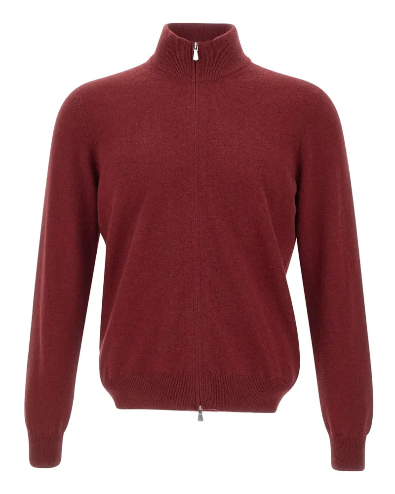 Gran Sasso Reißverschluss-Cardigan mit gerippten Details - Rot Rot