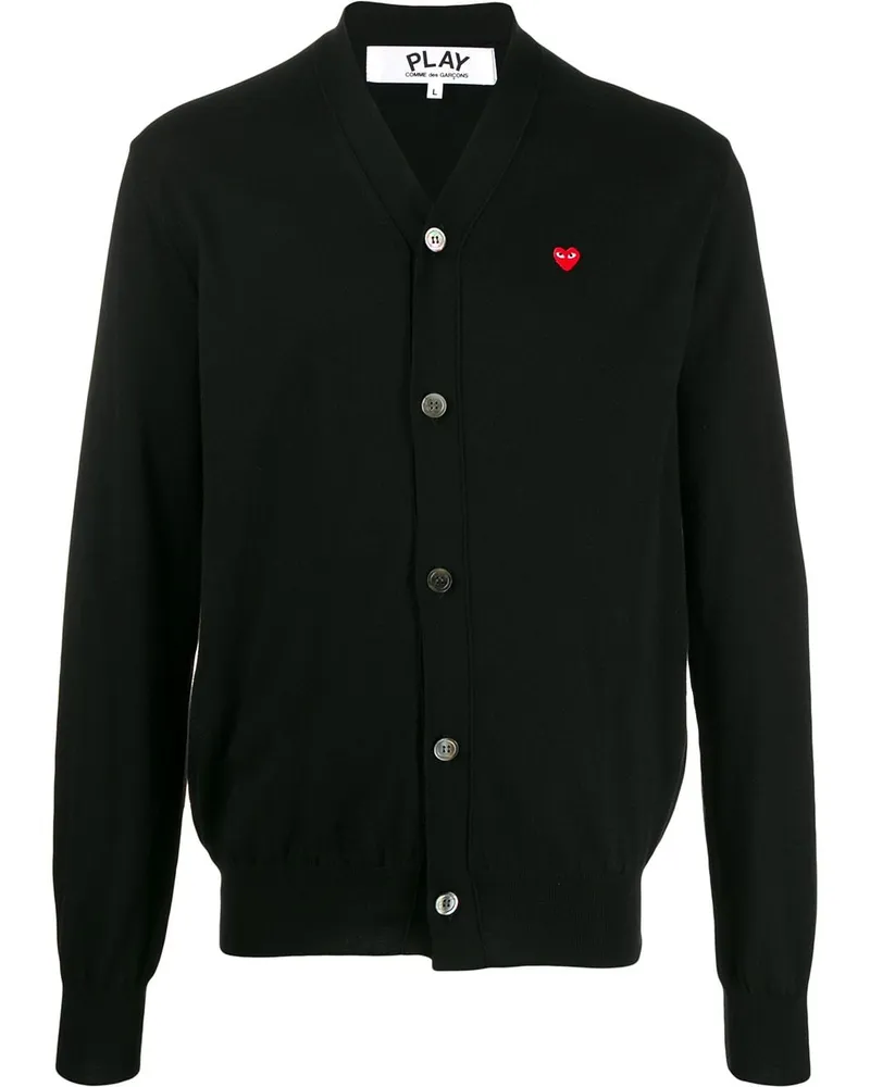Comme des Garçons Cardigan mit Herz-Logo - Schwarz Schwarz
