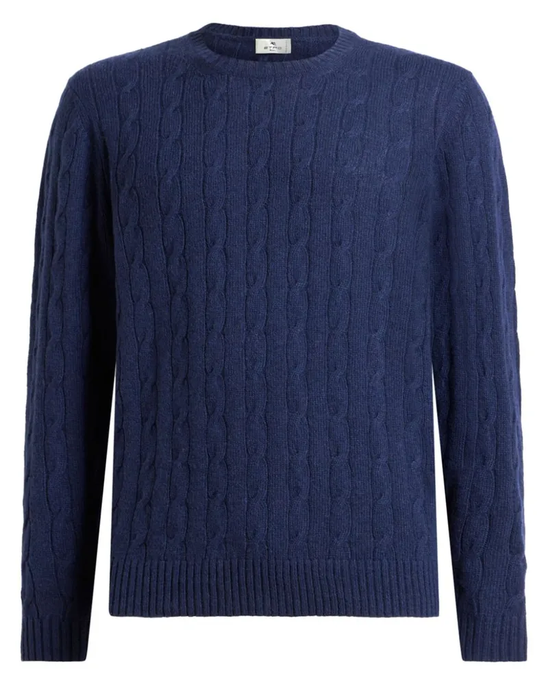 Etro Kaschmirpullover mit Zopfmuster - Blau Blau
