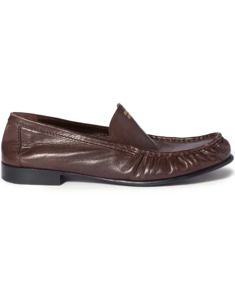 Miu Miu Loafer mit Prägung - Braun Braun