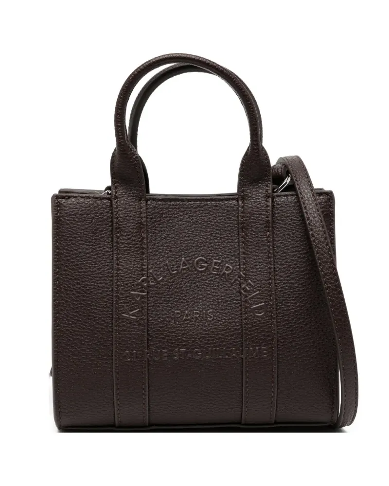 Karl Lagerfeld Mini Handtasche mit Logo-Prägung - Braun Braun