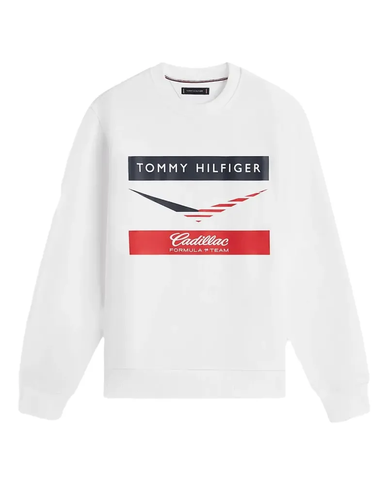 Tommy Hilfiger x Cadillac Formula 1 Team Pullover mit Zickzackmuster - Weiß Weiß