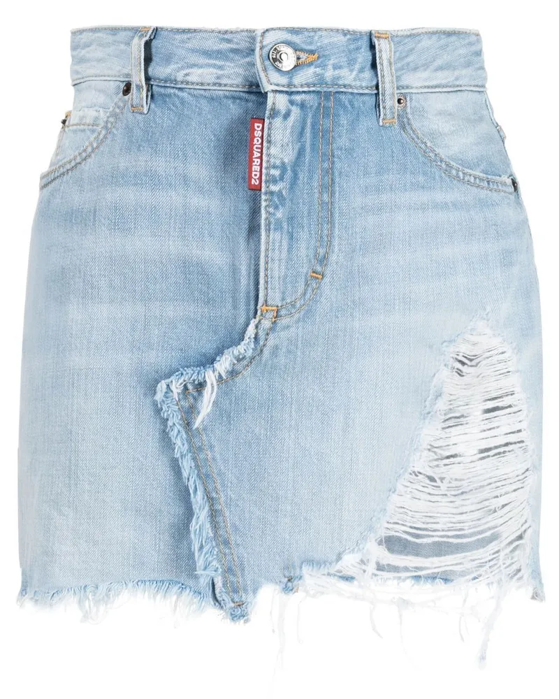 Dsquared2 Jeans-Minirock im Distressed-Look - Blau Blau