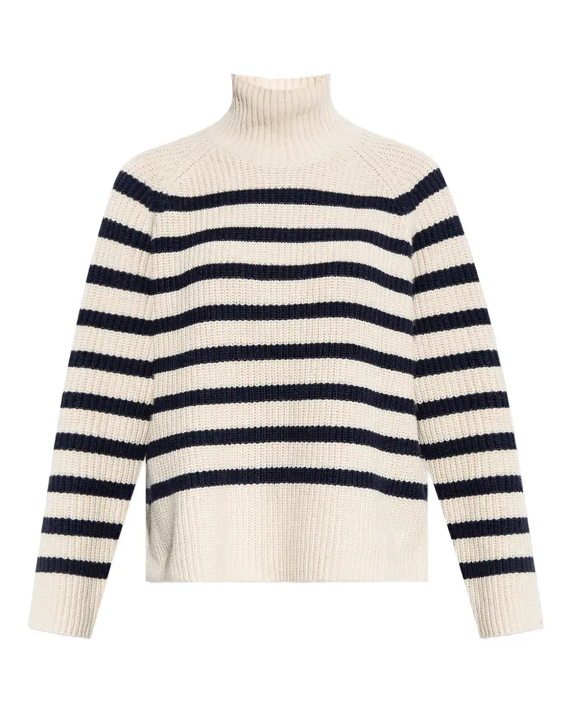 MUNTHE Gestreifter Rollkragenpullover - Nude Nude
