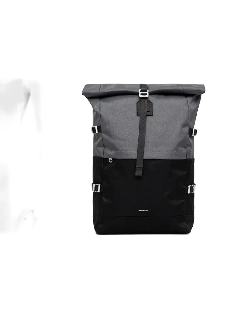 Sandqvist ICON Rolltop L Rucksack - Schwarz Schwarz