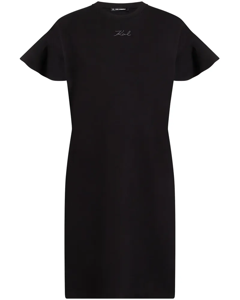 Karl Lagerfeld Signature T-Shirtkleid - Schwarz Schwarz