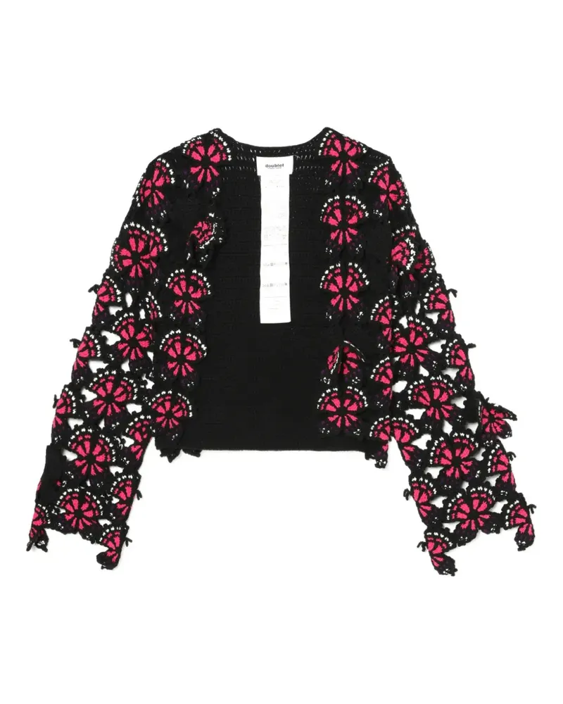 Doublet butterfly-detail cardigan - Schwarz Schwarz