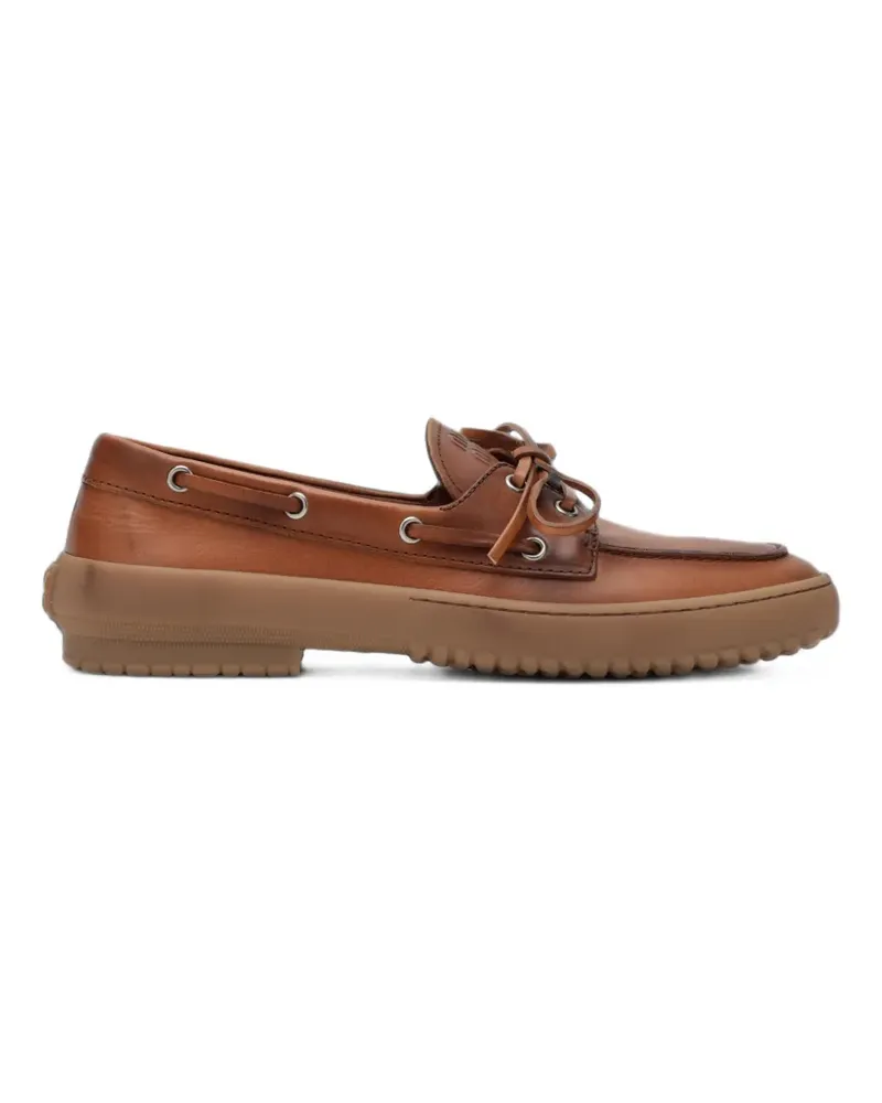 Miu Miu Segelschuhe aus Leder - Braun Braun