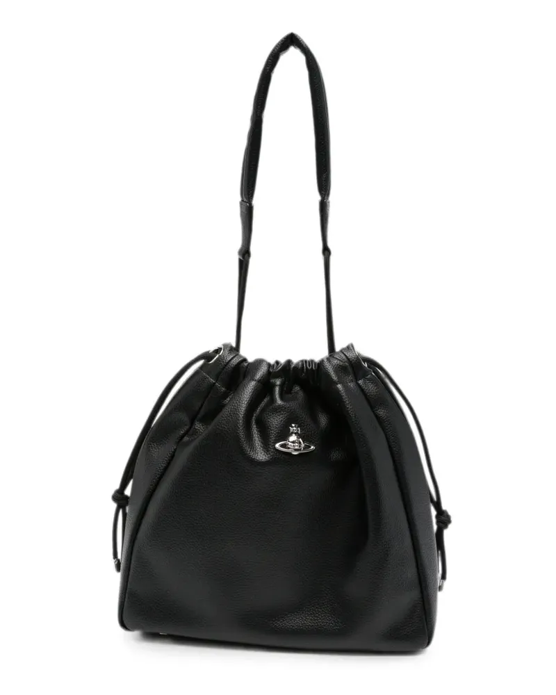 Vivienne Westwood Hilary Schultertasche mit Kordelzug - Schwarz Schwarz