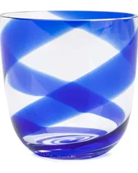 Carlo Moretti Glas mit Spiral-Print Blau