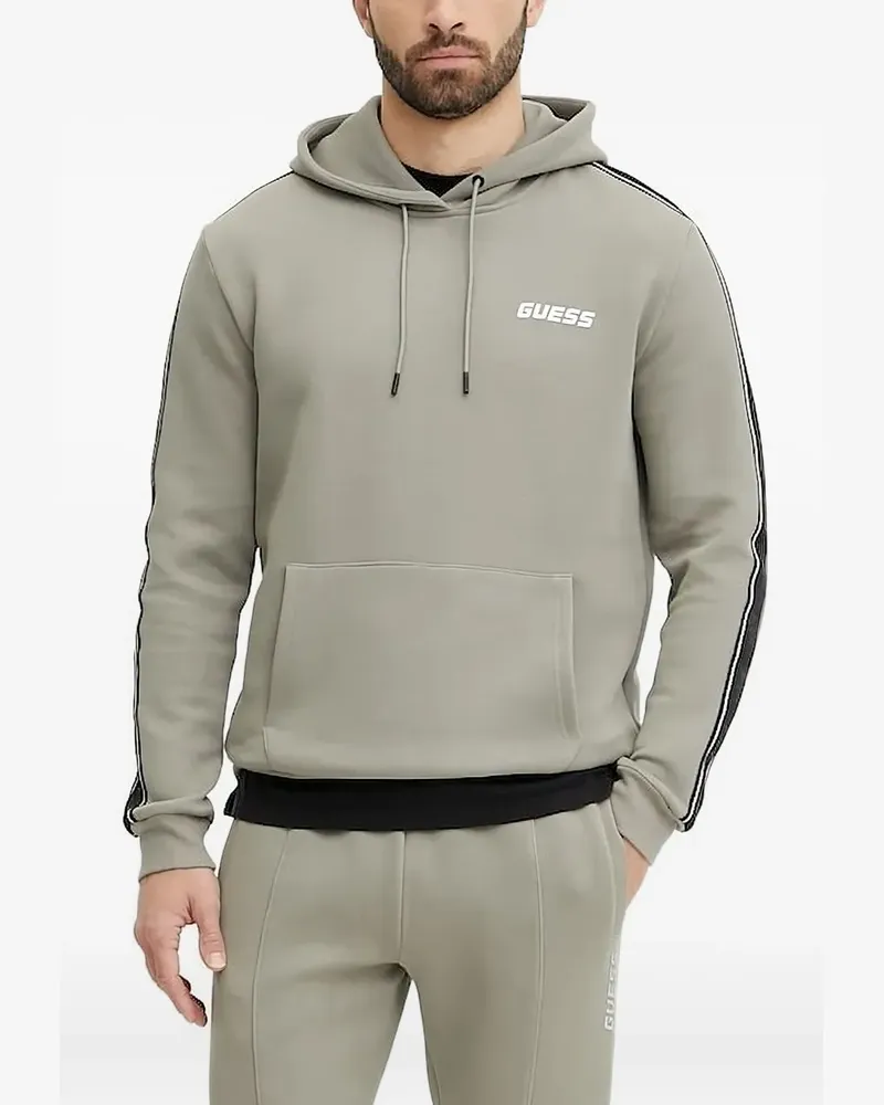 Guess Hoodie mit Logo-Streifen - Grün Grün