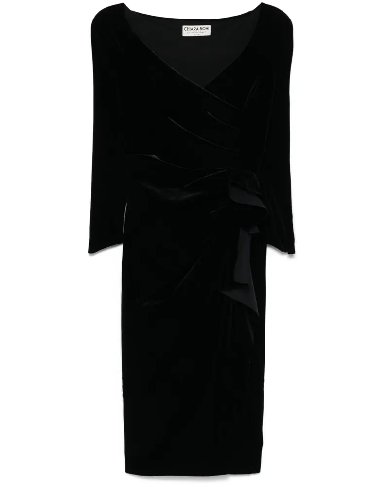 Chiara Boni Silveria Midikleid - Schwarz Schwarz