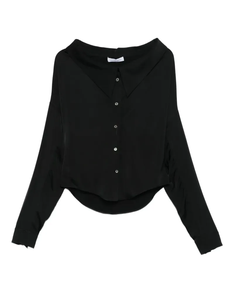 Viktor & Rolf Hemd aus Satin - Schwarz Schwarz