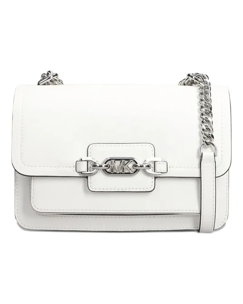 Michael Kors large Heather chain logo cross body bag - Weiß Weiß