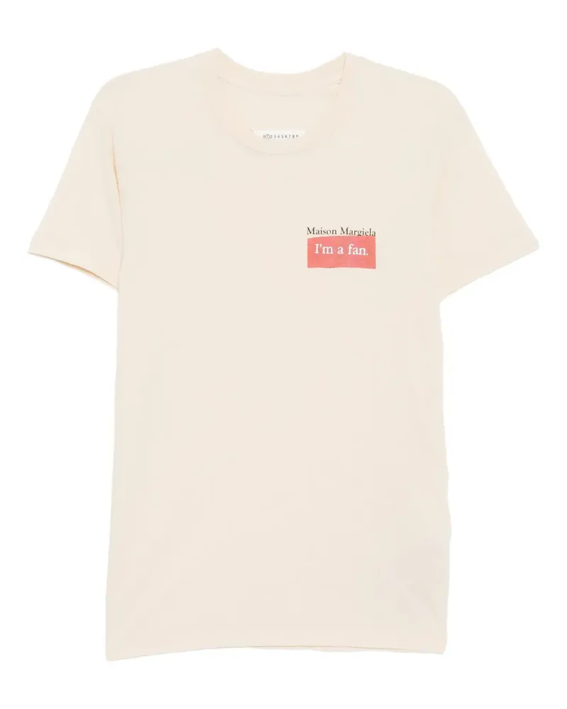 Maison Margiela T-Shirt mit Logo-Patch - Nude Nude