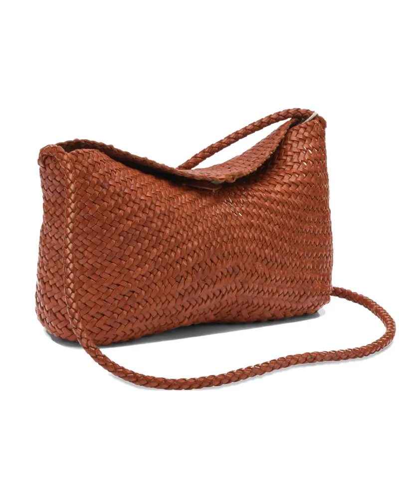 Dragon Diffusion woven leather shoulder bag - Braun Braun