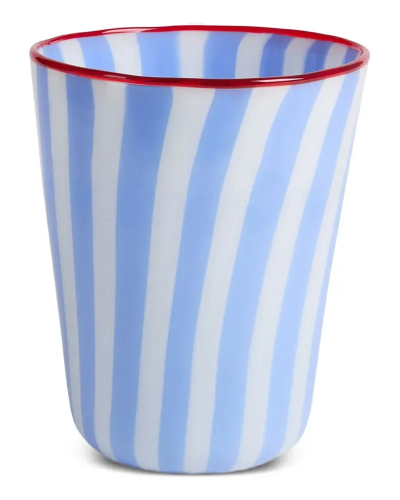 Lisa Corti Gestreifte Circus Vase - Blau Blau