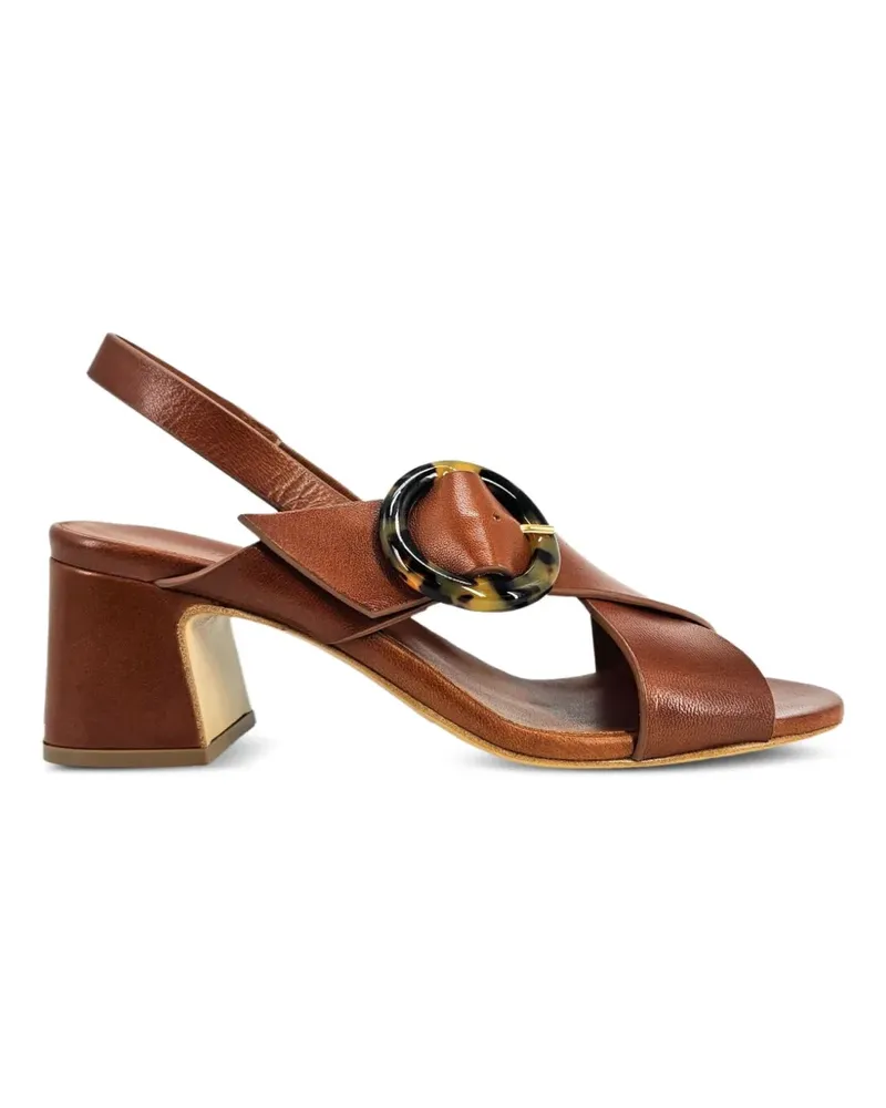 MADISON.MAISON buckle-detail slingback sandals - Braun Braun