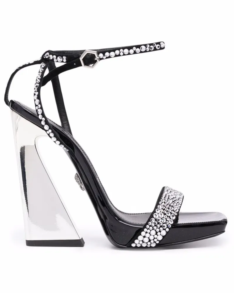 Philipp Plein Sandalen mit Schmucksteinen - Schwarz Schwarz