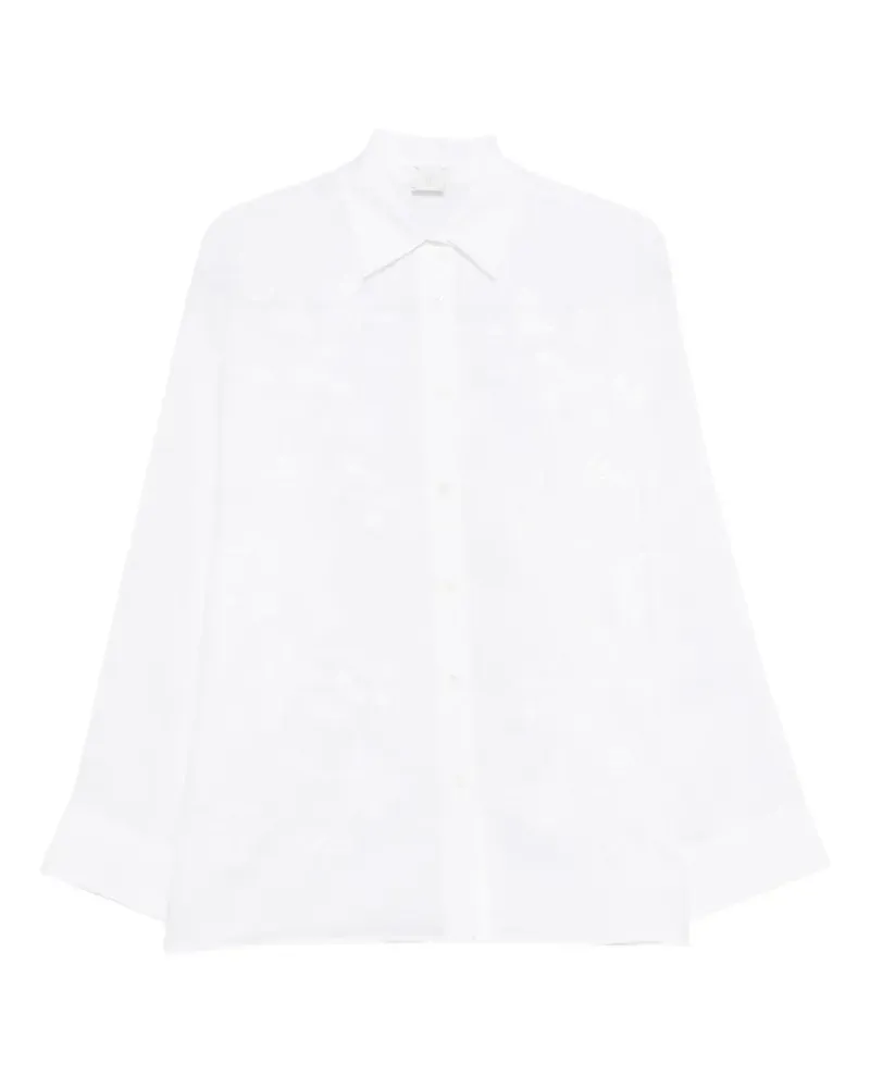 Eleventy Hemd mit Blumenmuster - Weiß Weiß