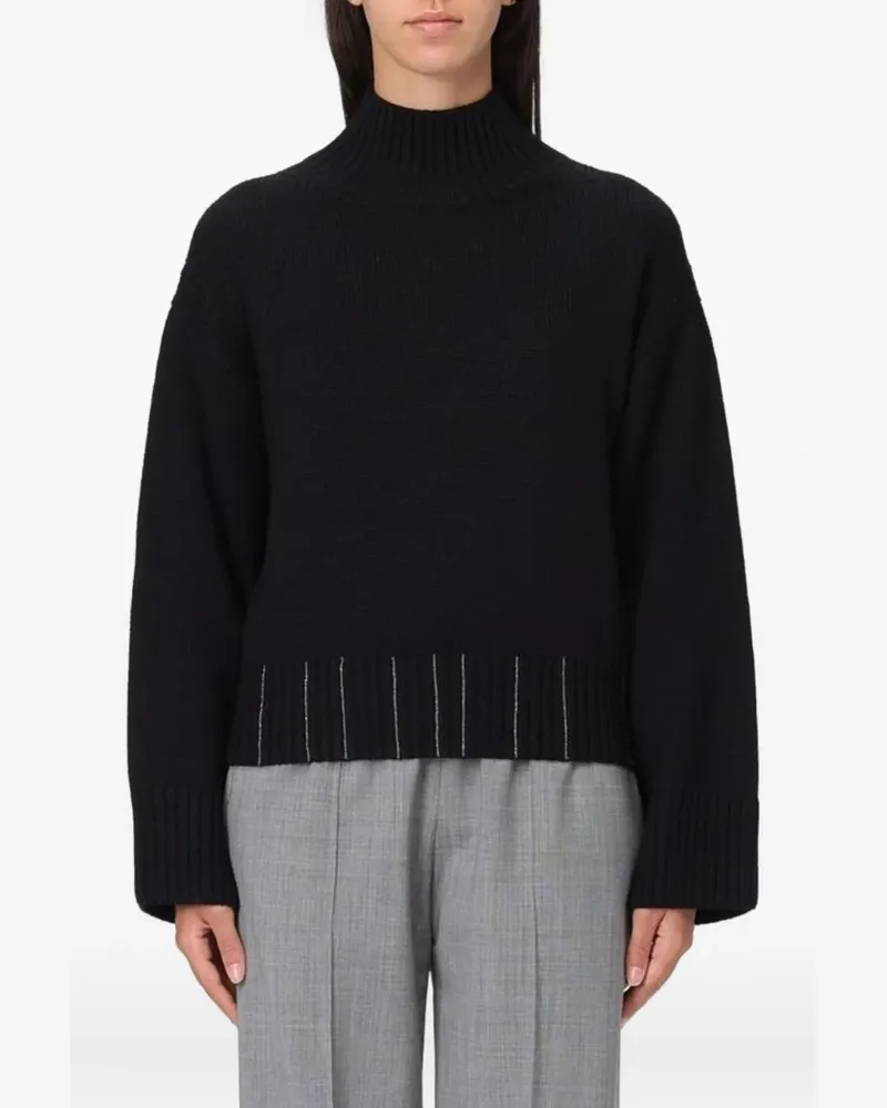 Fabiana Filippi high-neck striped sweater - Schwarz Schwarz