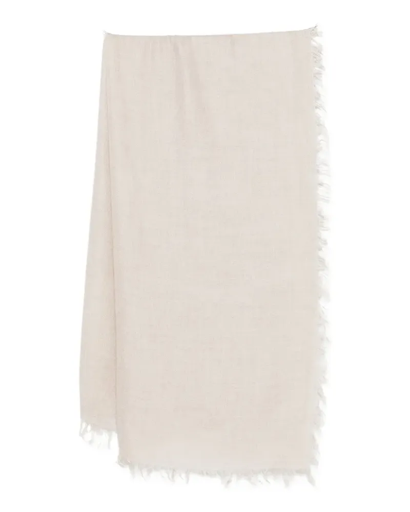 Faliero Sarti fringed scarf - Nude Nude