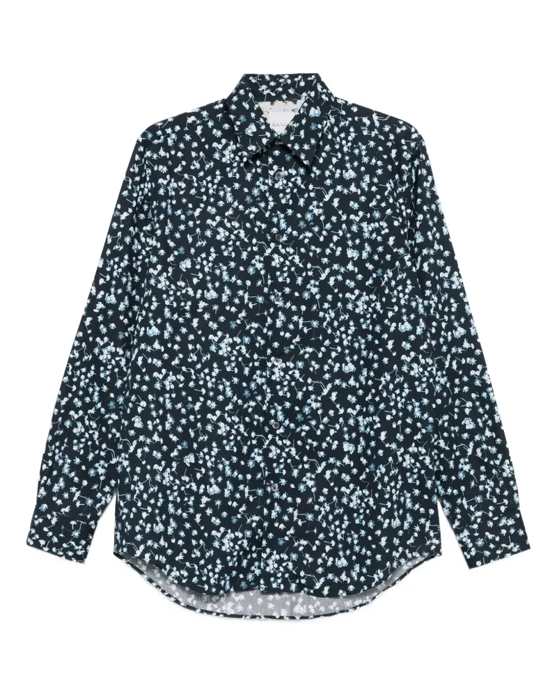 Paul Smith Hemd mit Blumen-Print - Blau Blau