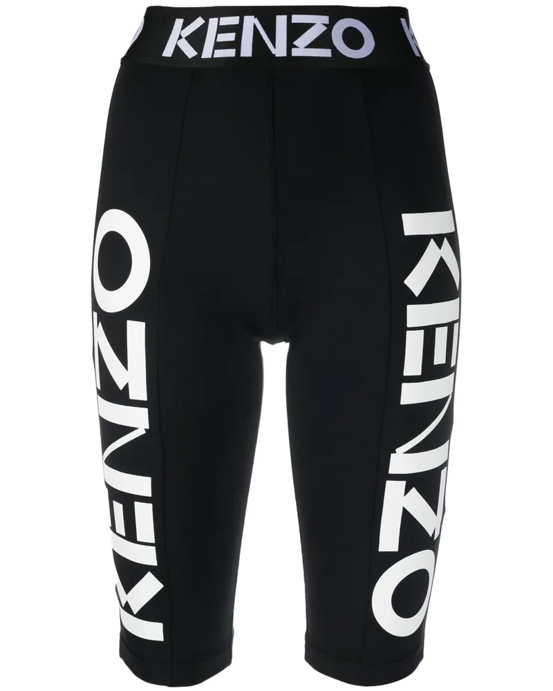 Kenzo Shorts mit Logo-Print - Schwarz Schwarz