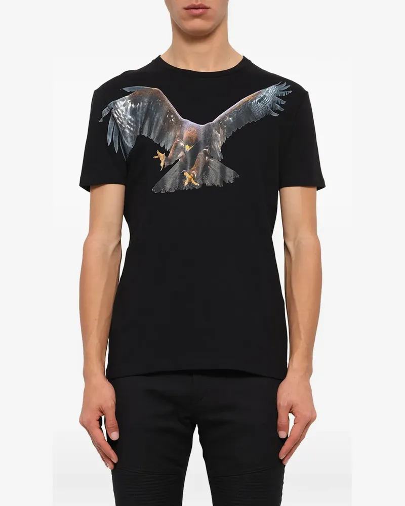 Neil Barrett T-Shirt mit Adler-Print - Schwarz Schwarz