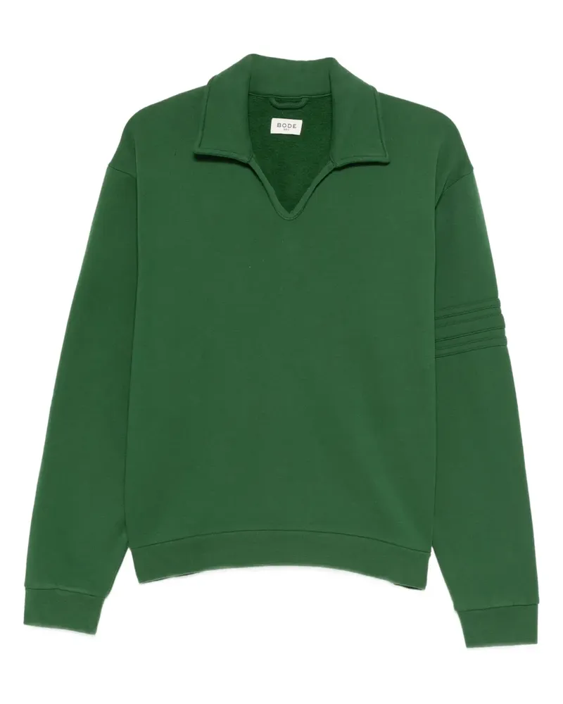 BODE Pullover mit Poloshirtkragen - Grün Grün