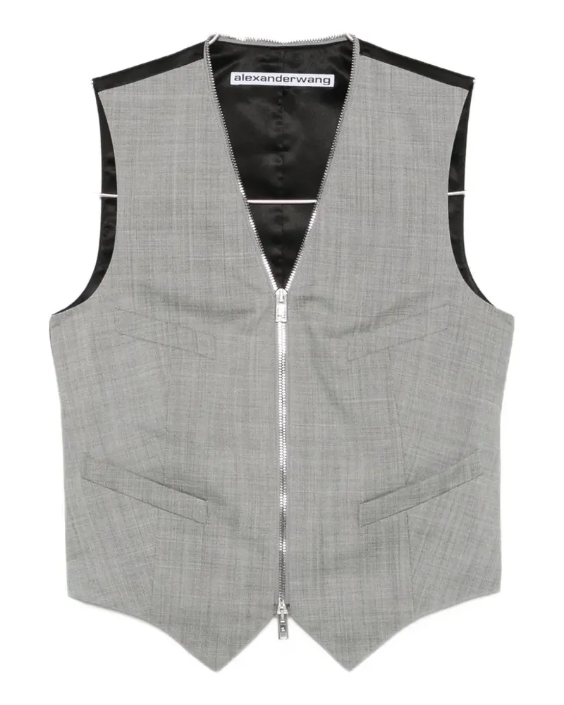 Alexander Wang continuous loop zipper tailored vest - Blau Blau