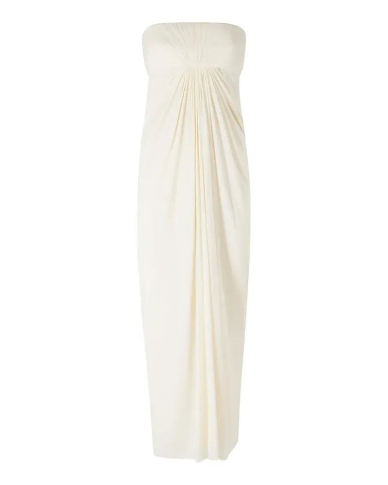 Alberta Ferretti draped strapless dress - Weiß Weiß