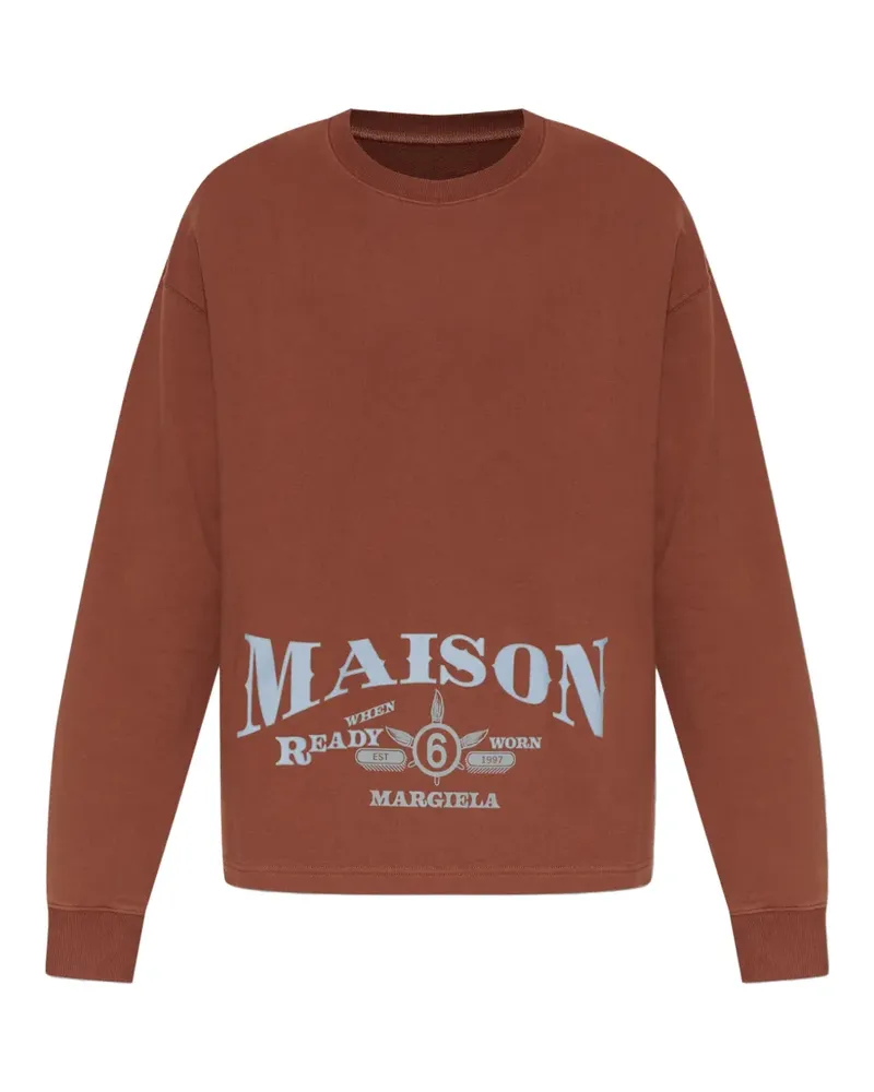 Maison Margiela logo-print sweatshirt - Braun Braun