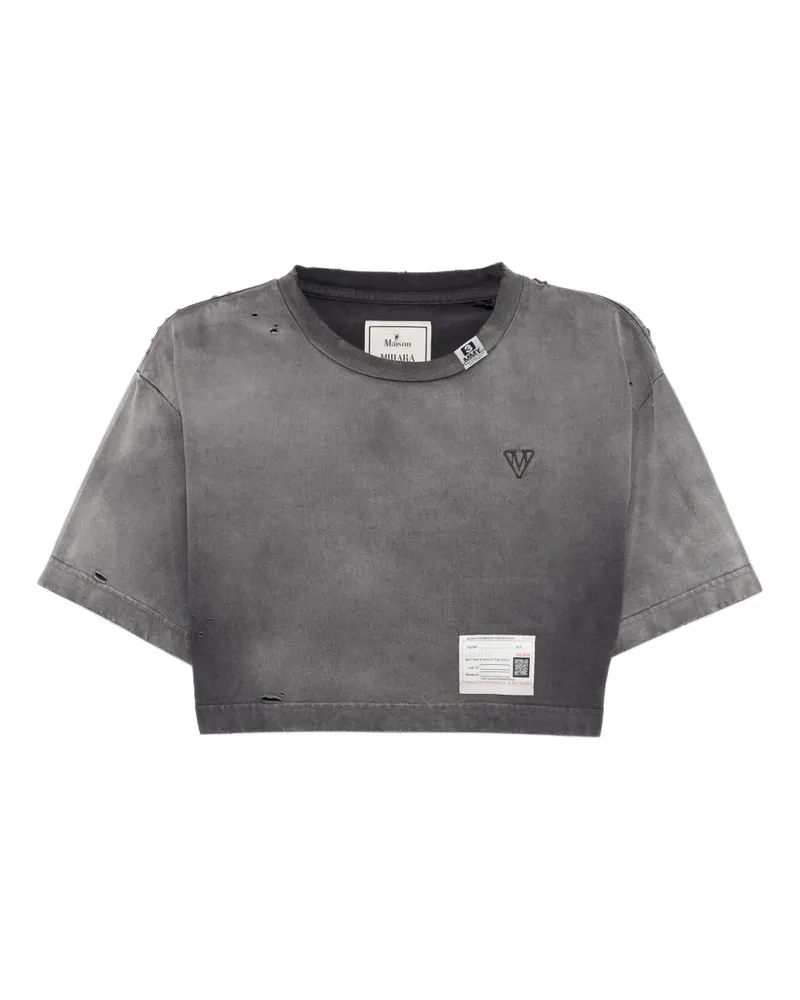 MIHARAYASUHIRO T-Shirt im Distressed-Look - Grau Grau