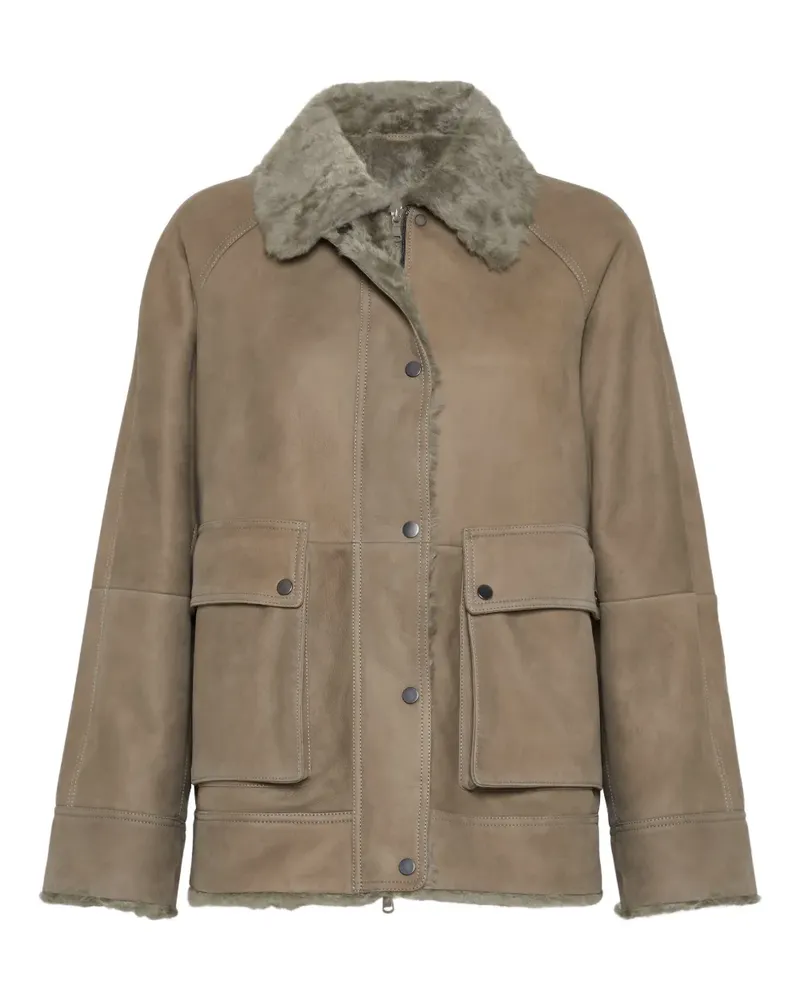 Brunello Cucinelli Bomberjacke mit Reißverschluss - Braun Braun