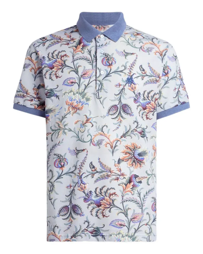 Etro floral cotton polo shirt - Nude Nude