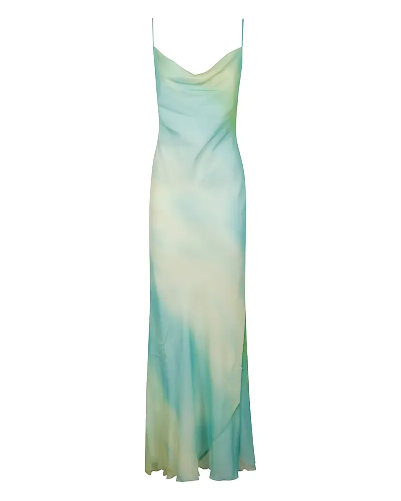 MVP Wardrobe Maxikleid mit Schalkragen - Grün Grün